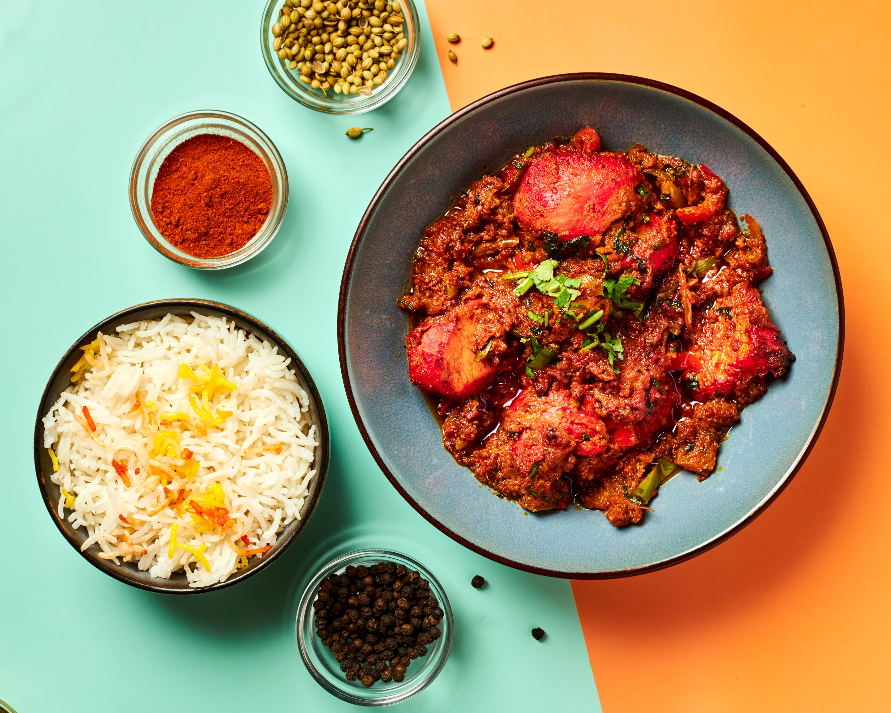 Poulet tikka massala + riz